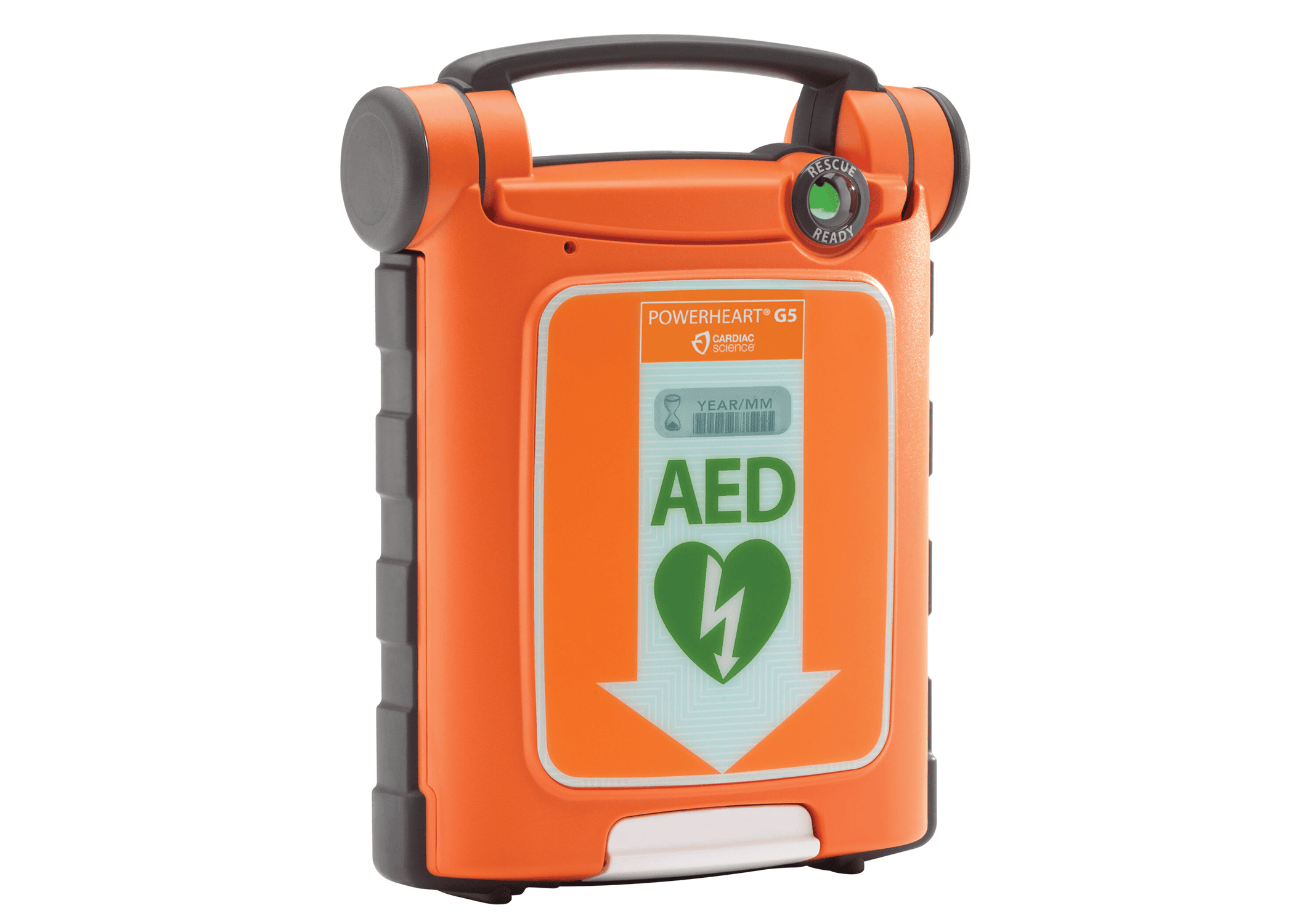 Cardiac Science Powerheart G5 viewed from the front right